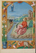 Saint John on Patmos; Book of Hours, early 16th century. Creator: Unknown.