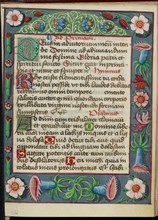 Decorated Text Page; Book of Hours, early 16th century. Creator: Unknown.