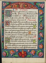 Decorated Text Page; Book of Hours, early 16th century. Creator: Unknown.