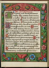 Decorated Text Page; Book of Hours, early 16th century. Creator: Unknown.