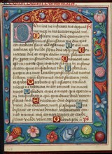 Decorated Text Page; Book of Hours, early 16th century. Creator: Unknown.