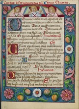 Decorated Text Page; Book of Hours, early 16th century. Creator: Unknown.