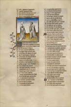 The Personification of Reason Instructing the Lover; Roman de la Rose, about 1405. Creator: Unknown.