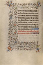 Decorated Text Page; Book of Hours, about 1420. Creator: Unknown.