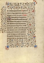 Decorated Text Page; Book of Hours, about 1420. Creator: Unknown.