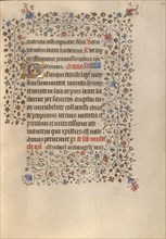 Decorated Text Page; Book of Hours, about 1420. Creator: Unknown.