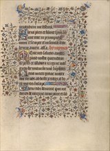 Decorated Text Page; Book of Hours, about 1420. Creator: Unknown.