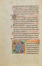 Decorated Initial D; Stammheim Missal, probably 1170s. Creator: Unknown.