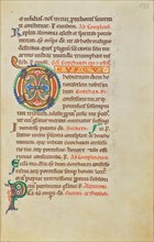 Decorated Initial D; Stammheim Missal, probably 1170s. Creator: Unknown.