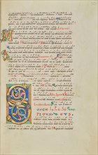 Decorated Initial S; Stammheim Missal, probably 1170s. Creator: Unknown.