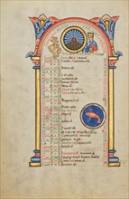 Julius Caesar; Zodiacal Sign of Cancer; Stammheim Missal, probably 1170s. Creator: Unknown.