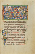 Inhabited VD Monogram; Stammheim Missal, probably 1170s. Creator: Unknown.