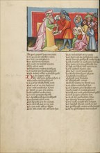 Joshua's Curse; Weltchronik, about 1400-1410. Creator: Unknown.