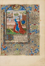 David in Prayer; Book of Hours, about 1440-1450. Creator: Workshop of the Bedford Master.