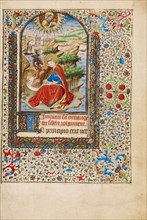 Saint John on the Island of Patmos; Book of Hours, about 1440-1450. Creator: Workshop of the Bedford Master.