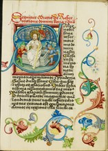 Initial S: The Resurrection; Prayer Book, about 1470-1480. Creator: Workshop of Valentine Noh.