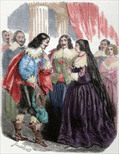 Interview between Louis XIII and his mother Marie de' Medici, (1851).  Creator: Dupre.