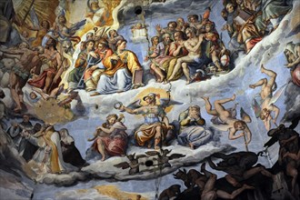 The Last Judgement, Duomo of Florence, Italy, 1572-1579.  Creators: Giorgio Vasari, Federico Zuccaro.