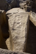 Unfinished obelisk in a granite quarry, Aswan, Egypt, 2021.  Creator: Unknown.