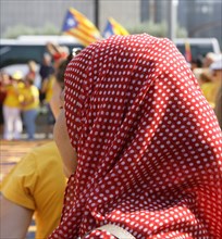 National Day of Catalonia, Barcelona, Spain, 11-09-2014. Creator: LTL.