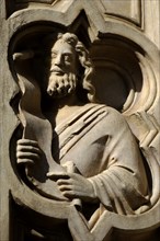 Bas-relief depicting a prophet, Loggia del Bigallo, Florence Italy, 14th century.  Creator: Unknown.