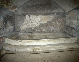 Caldarium with a hot plunge bath, Herculaneum, Italy. Creator: Unknown.