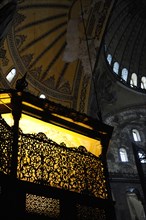 Hagia Sophia, detail of interior, Istanbul, Turkey, 2013.  Creator: LTL.