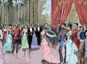 Prince Ludwig Ferdinand of Bavaria and Infanta Maria de la Paz of Spain, 1883. Creator: Unknown.