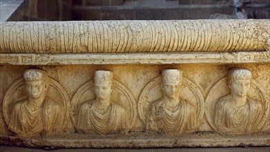 Portrait reliefs, Gardens of Palmyra Archaeological Museum, Tadmor, Syria. Creator: Unknown.