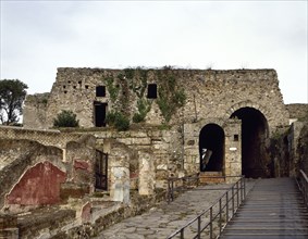 Marina Gate, western limit of the city on the Via Marina, Pompeii, Italy, 2002. Creator: LTL.