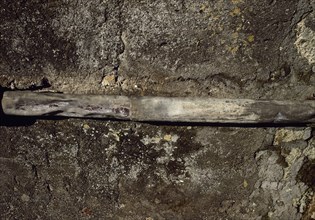 An original Roman lead pipe, Pompeii, Italy, 1st century AD. Creator: Unknown.