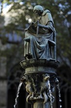 Cloister fountain, St. Martin's Cathedral, Utrecht, Netherlands, 2013.  Creator: LTL.