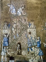 Construction of the Tower of Babel, mosaic, north vault of Saint Mark's Basilica, 13th century. Creator: Unknown.