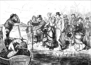 The First of April: a sketch at the Boat-Race, 1871. Creator: Unknown.