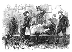 The Volunteer Review: lunch at Cuckfield, Saturday, 1871. Creator: Unknown.