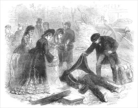 The Fighting in Paris: a street incident, 1871. Creator: Unknown.