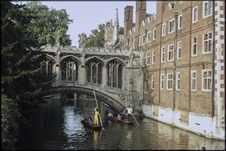 Bridge of Sighs, St John's College, University of Cambridge, Cambridge, Cambridgeshire, 1974. Creator: Dorothy Chapman.