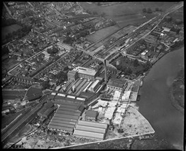 C Townsend Hook and Co Snodland Paper Mill and  environs, Snodland, Kent, c1930s. Creator: Arthur William Hobart.