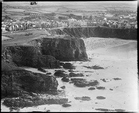 Tolcarne Beach, Newquay, Cornwall, c1930s. Creator: Arthur William Hobart.