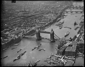 Tower Bridge, London, c1930s. Creator: Arthur William Hobart.