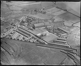 Cuerden Green and Lostock Hall Cotton Mills, Lostock Hall, Lancashire, c1930s. Creator: Arthur William Hobart.