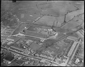 Bamber Bridge Cotton Mill, Bamber Bridge, Lancashire, c1930s. Creator: Arthur William Hobart.