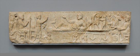 Front Panel from a Sarcophagus, about A.D. 180. Creator: Unknown.