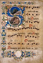 Initial S: Job, cutting from a choir book, third quarter of 15th century. Creator: Francesco di Antonio del Chierico.