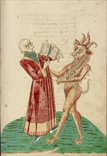 Theodas with the Book of Magic and the Devil, 1469. Creator: Unknown.