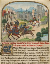 The Abduction of Ydoire, written 1463-1465; illuminated 1467-1472. Creators: Loyset Liedet, Pol Fruit.