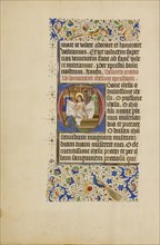 Initial O: The Man of Sorrows; Llangattock Hours, 1450s. Creator: Master of the Llangattock Hours.