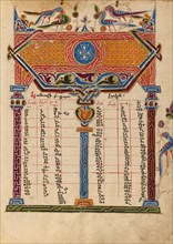 Canon Table Page; Gospel Book, 1615. Creator: Mesrop of Khizan.