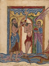 The Baptism of Christ; Gospel Book, 1615. Creator: Mesrop of Khizan.