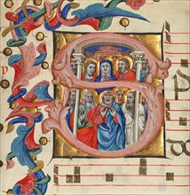 Initial S: Pentecost, about 1394-1402. Creator: Niccolo di Giacomo da Bologna.